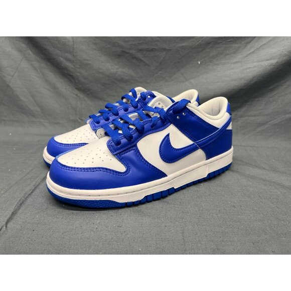 Nike Boys Dunk Low (GS) Sneakers Leather White Hyper Royal Size 7 NEW NO BOX! - Picture 6 of 11